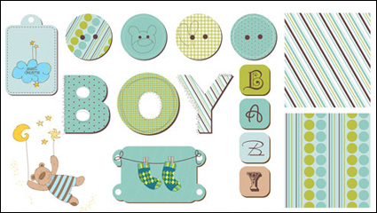 Vector material of cute children