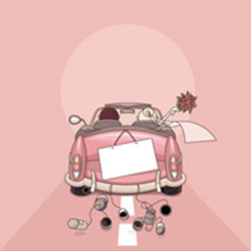 Cartoon-style wedding elements 03-- vector material