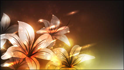 Symphony of flowers vector material -2