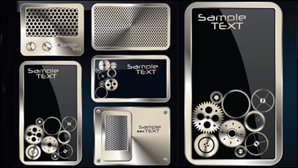 Refined metal icon 02 - Vector material