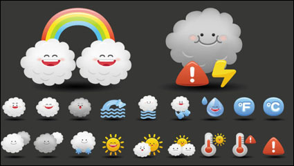 Cartoon weather icon 02 - Vector