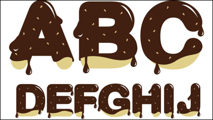 Chocolate alphabet - vector material