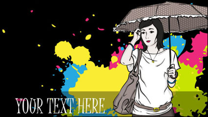 Fashion beauty 02 - vector material