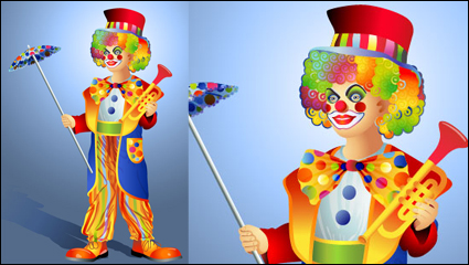 The clown illustrator 03 - vector