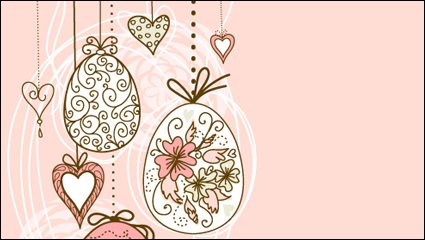 Hand-painted Easter pattern 05 - vector material