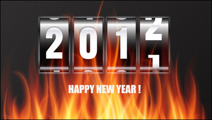 2012 WordArt background 01 - vector material