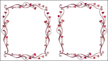 Heart-shaped border 02 - vector material