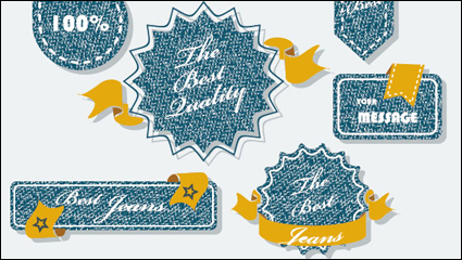 Exquisite cowboy label - vector material