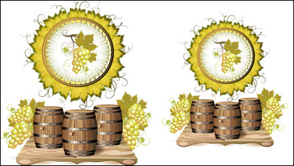 Cartoon wine 02 - vector material