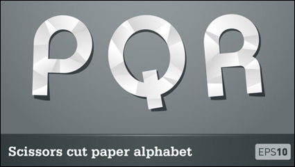 Paper-cut letters 04 - Vector material