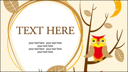 Cartoon illustration background 03 - vector material