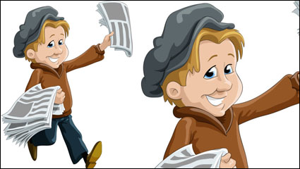 Cartoon character illustrator 05 - vector material