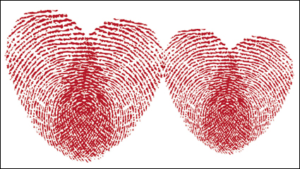 Romantic heart-shaped pattern 01 - vector material