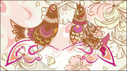 Line art pattern background 01 - vector material