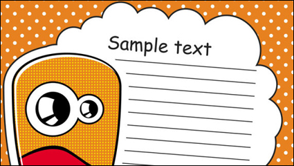 Cartoon stickers background 05 - vector material