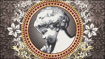 European pattern background 01 - vector material