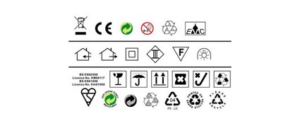 CE marked, such as environmental protection trash icon