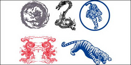 Dragon Tiger Vector