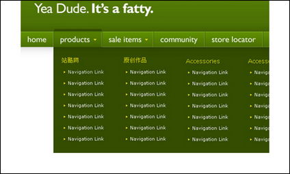 Based on the drop-down menu navigation jquery utility lines of code