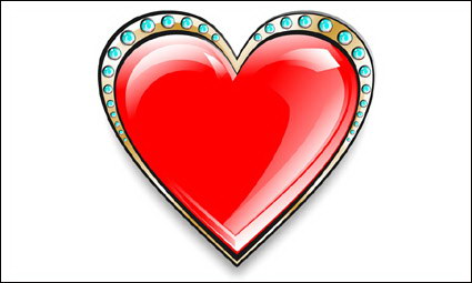 Diamond heart-shaped Valentine