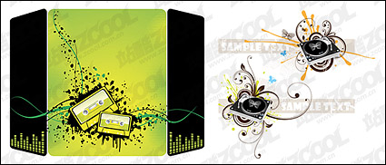Musical elements vector illustrations material