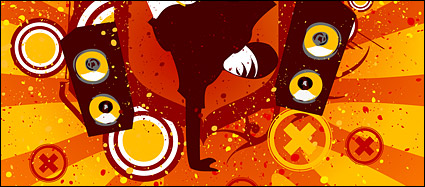 Hip Hop theme vector material