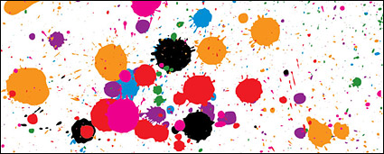 Vector trend of design elements - color ink