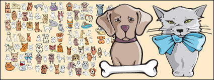 Accommodates a comic style of cats and dogs