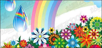 Trend flowers rainbow