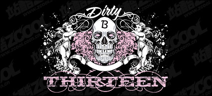 Eros and skull vector material