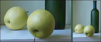 Apple realism and vector material bottle