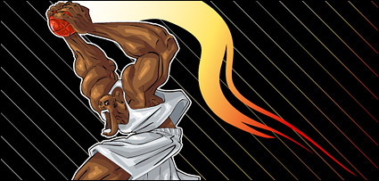 Comic style dunk figures