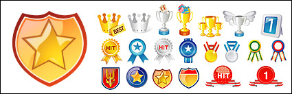 Medals and trophies Vector material